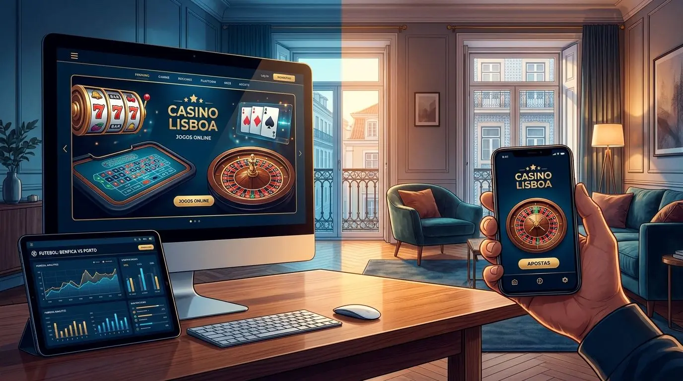 Plataforma Solverde online visão geral Visão geral da plataforma Solverde online com área de jogos e desporto